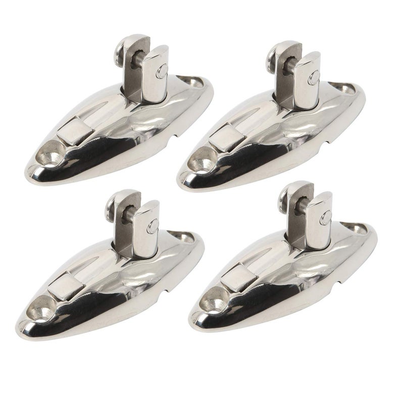 NovelBee 4 Pack of 316 Stainless Steel Quick Release Bimini Top Swivel Hinge Deck Side Mount Marine Hardware - Image 1